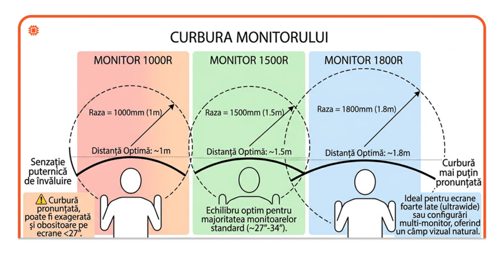 Curbura unui monitor explicată: ce înseamnă de fapt un monitor curbat?